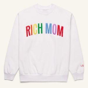 Tinx Rich Mom Sweatshirt Rainbow Size Medium
